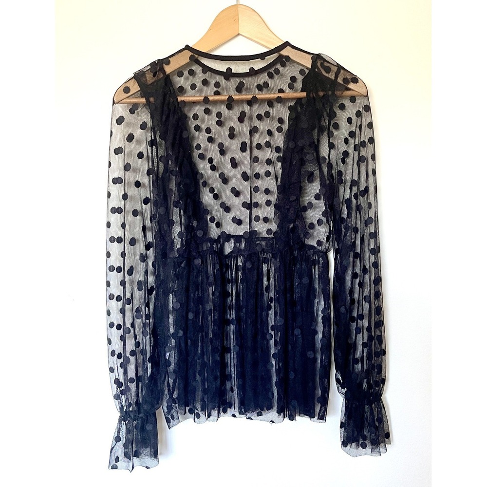 Women Mesh Fairy Grunge Whimsigoth Top Size M  Sheer Dark Romantic